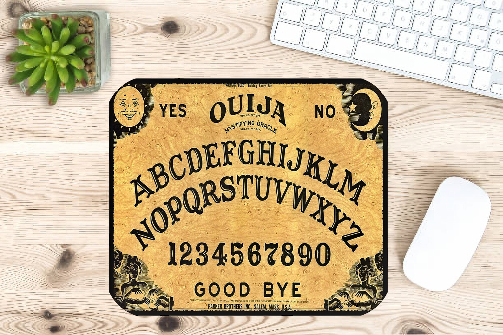 OUIJA Board Game Mousepad 9.5"x8" Non Slip Rubber Bottom Large