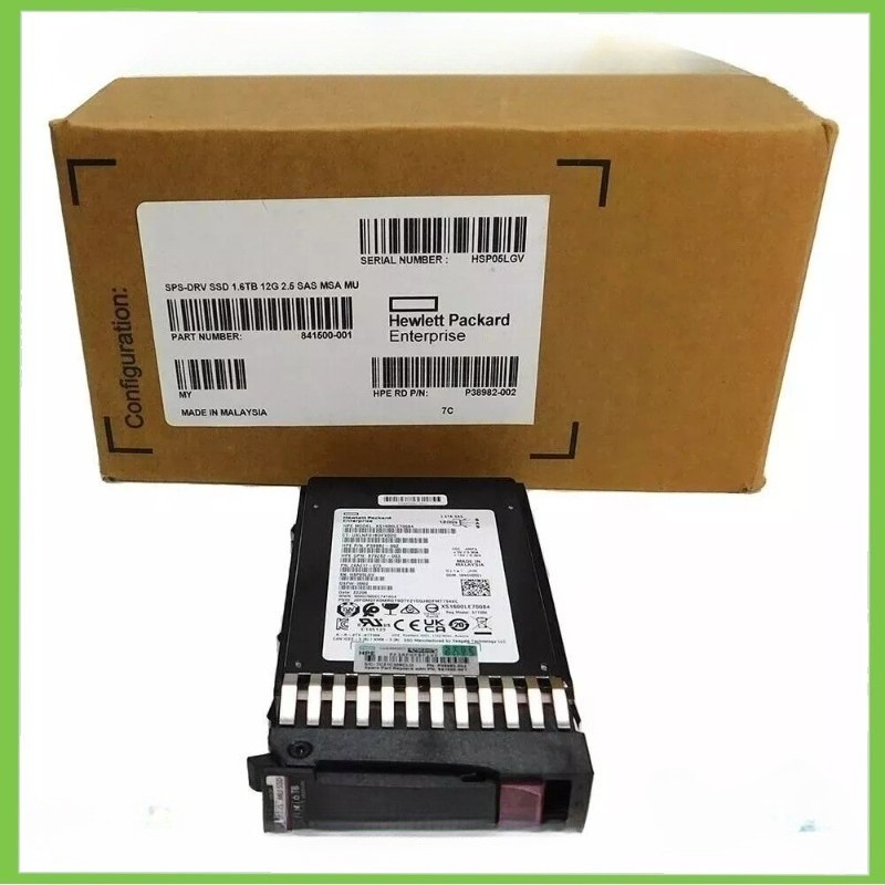 NEW HPE MSA 2050 N9X91A 841500-001 2.5″ 1.6TB SSD SAS 12G MU Solid State Drive