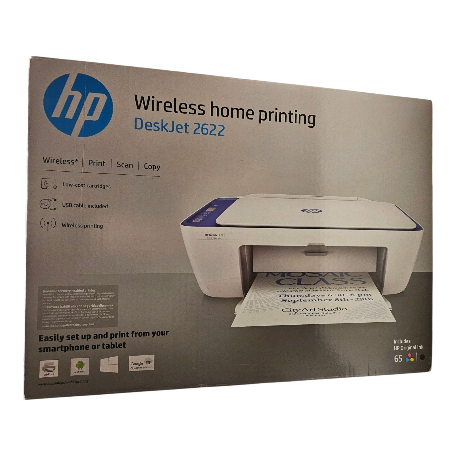 HP Deskjet 2622 All in One Compact Printer Scanner And Copier NEW SEALED BOX