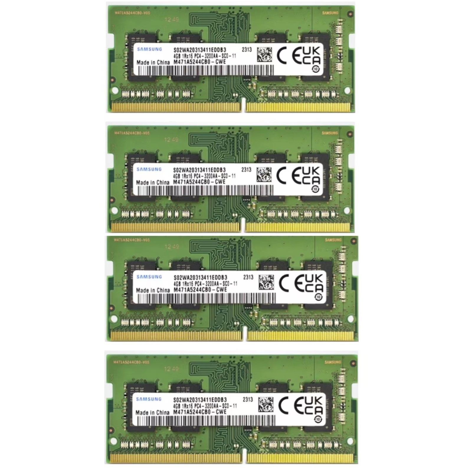 New Samsung 16GB 4X4GB DDR4 3200MHZ PC4-25600 SODIMM Memory Ram M471A5244CB0-CWE