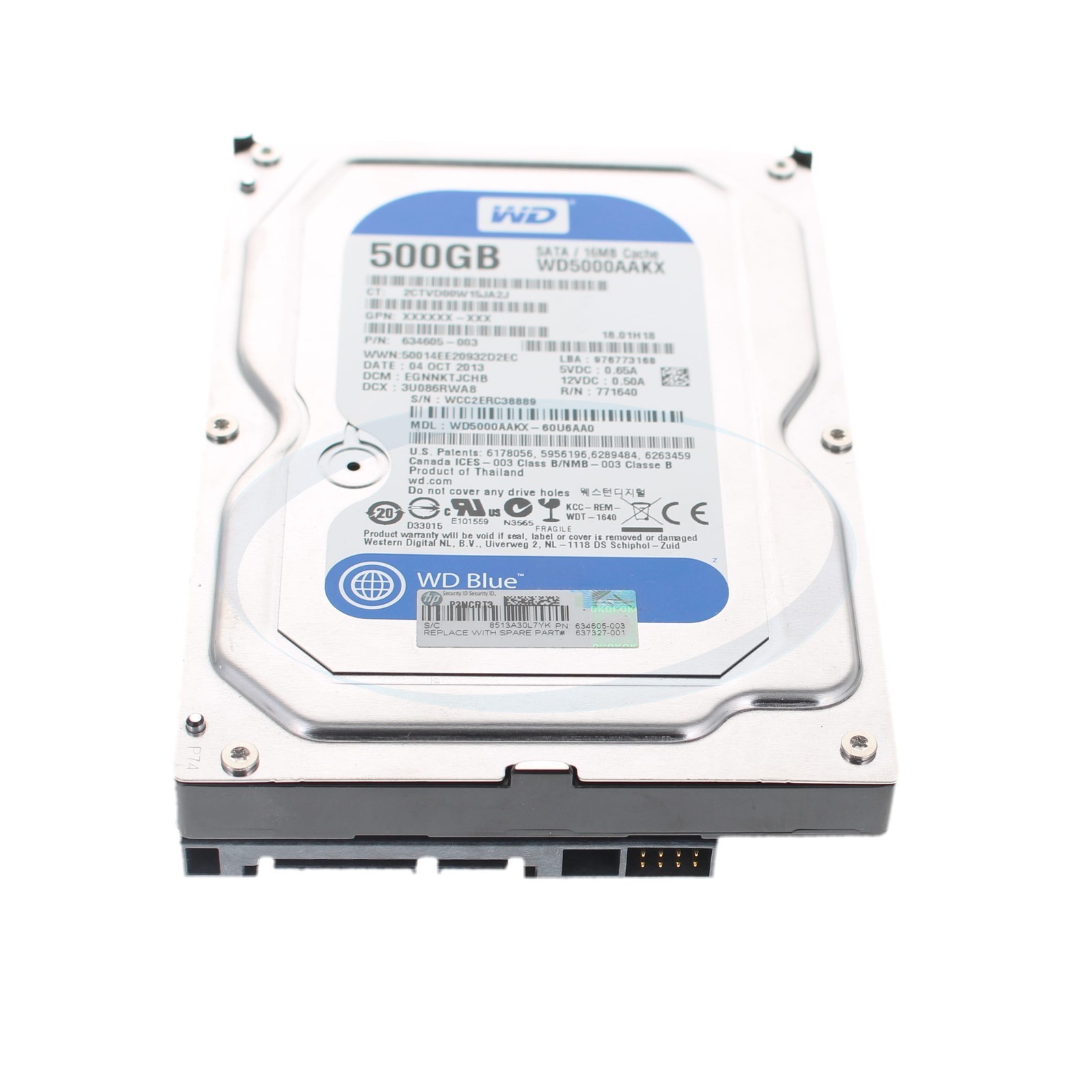 HP 637327-001 500GB 7.2K 6G 3.5" SATA Hard Drive
