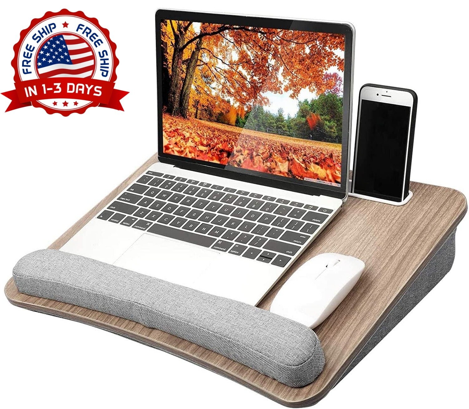 Mesita para laptop bandeja mesitas mesa para cama portatil comodo no se desliza