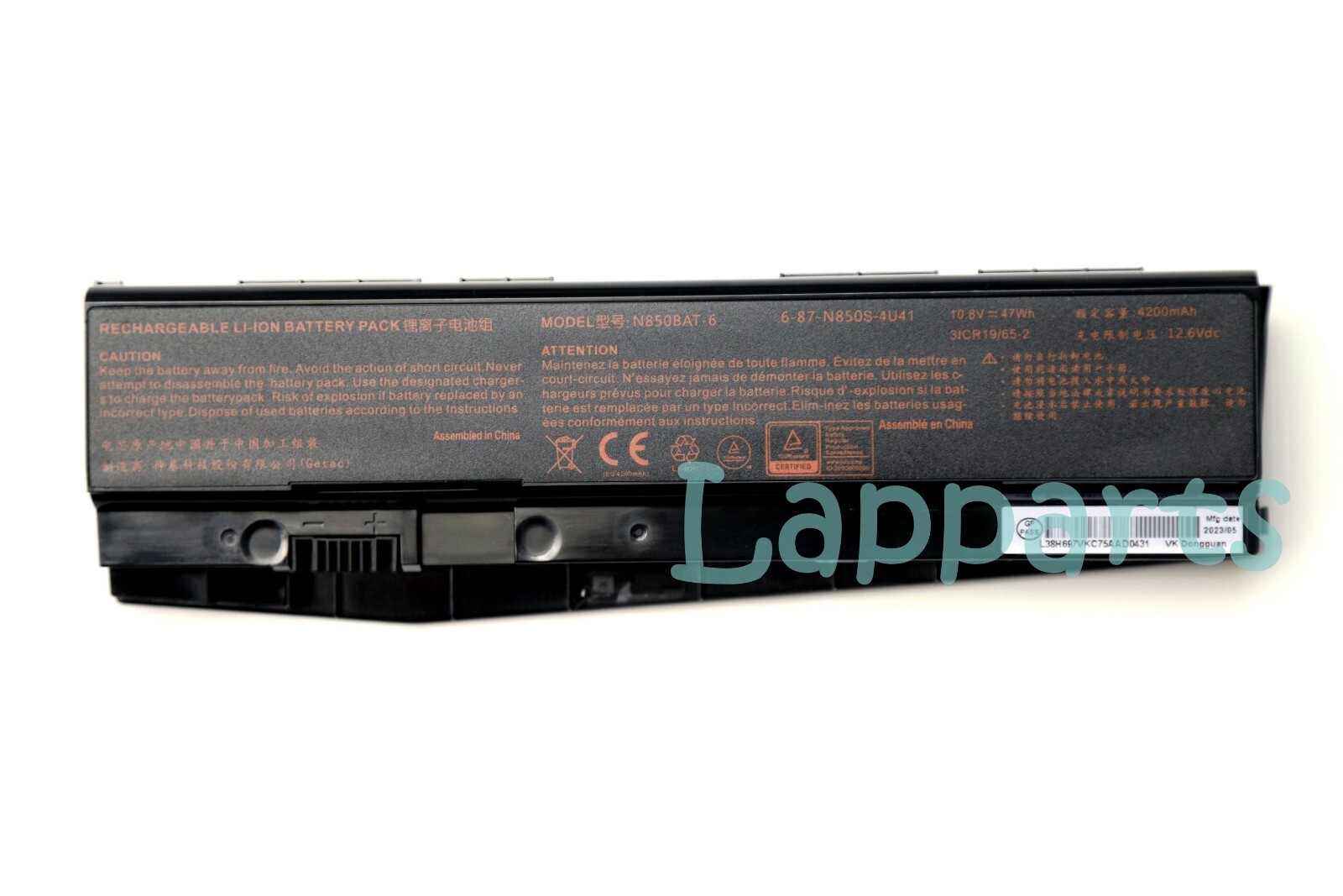 Original N850BAT-6 Battery for CLEVO NP5856 NP4850 NP7851 NP7871 3ICR19/65-2