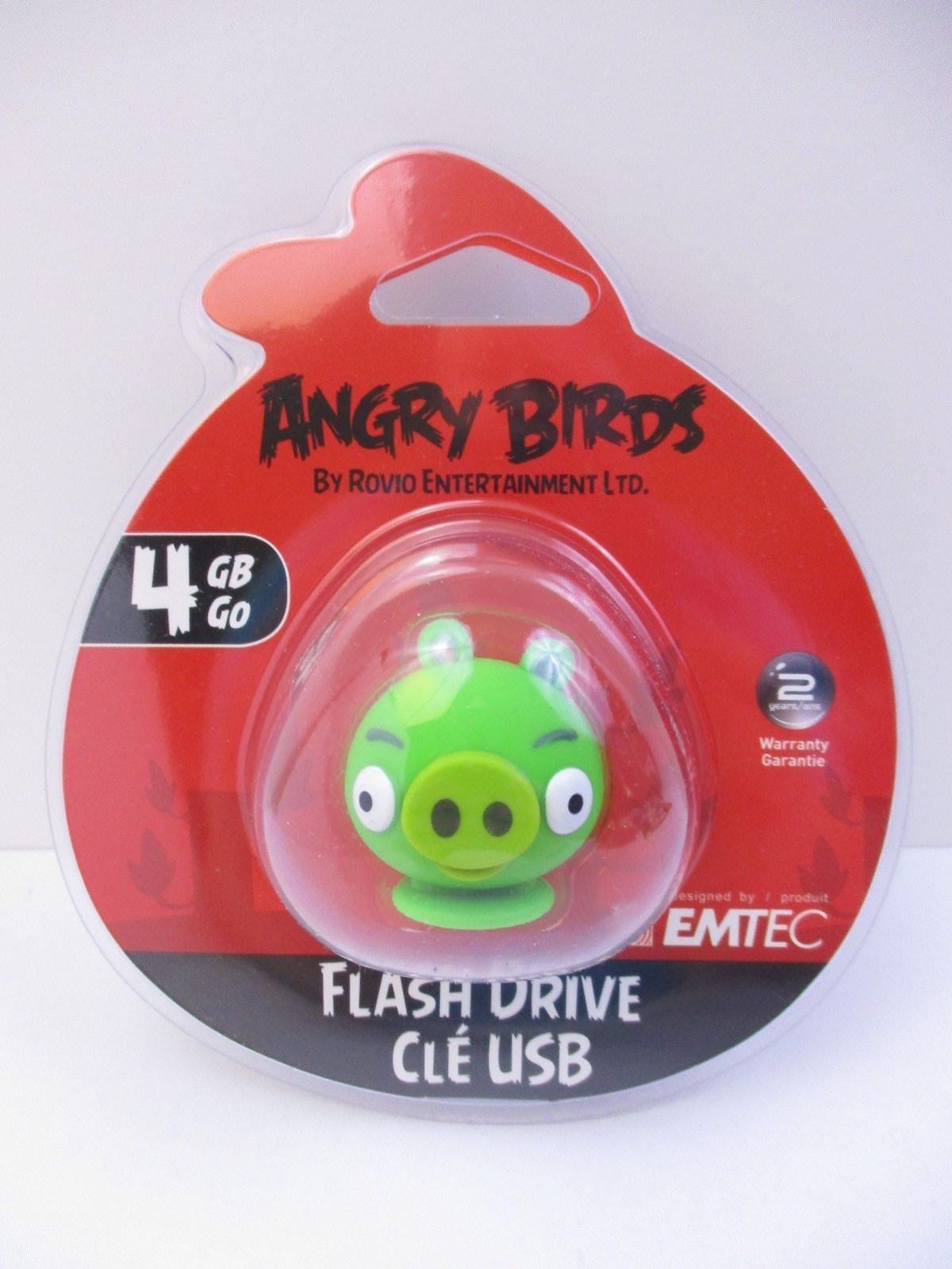 EMTEC - 4 GB USB 2.0 FLASH DRIVE - ANGRY BIRDS "PIG" - NEW UNOPENED