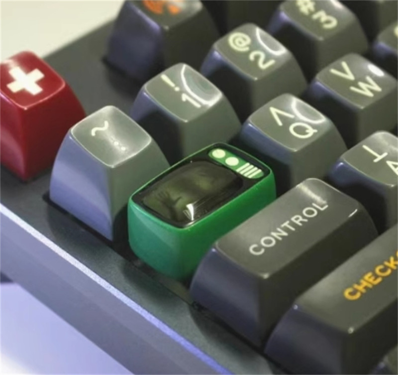 1PC Handmade Funny RGB Transparent Keycaps For Mechanical Keyboard