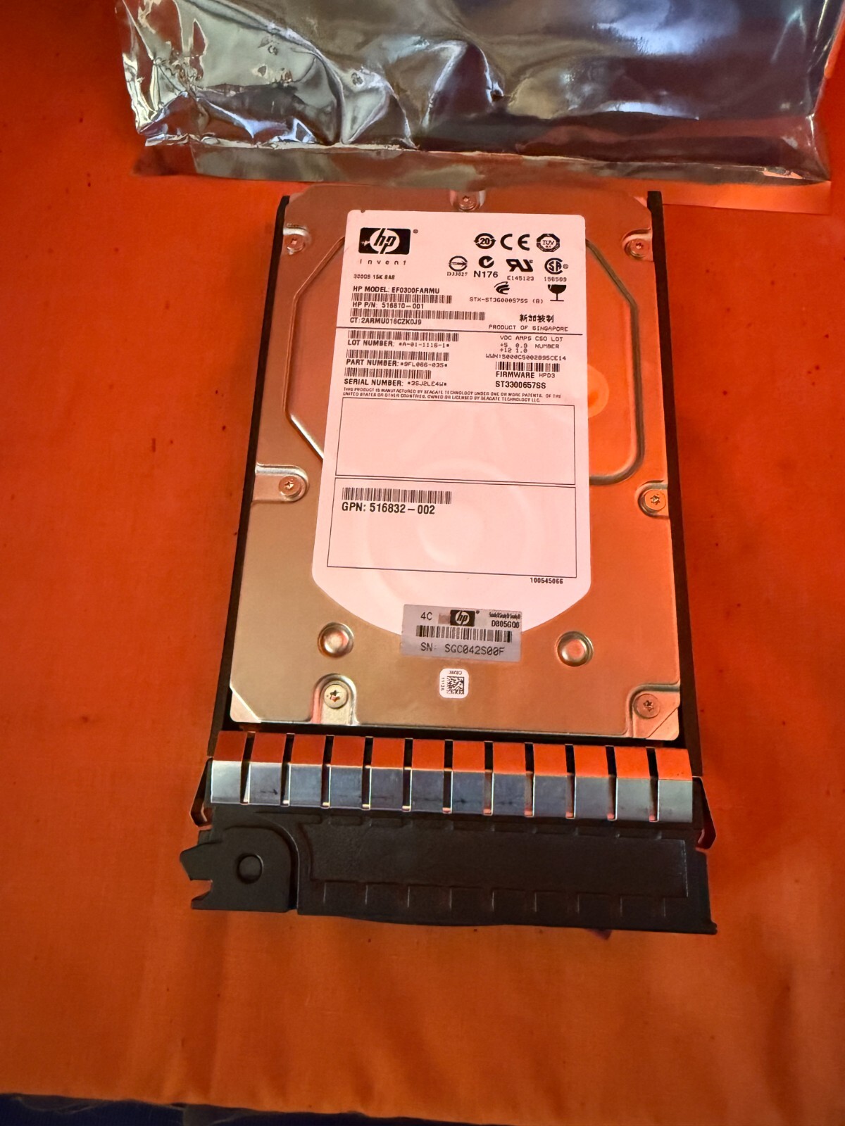 HP 458926-B21 459318-001 250GB hot-plug SATA HD - 7,200 RPM, 3Gb/sec transfer ra