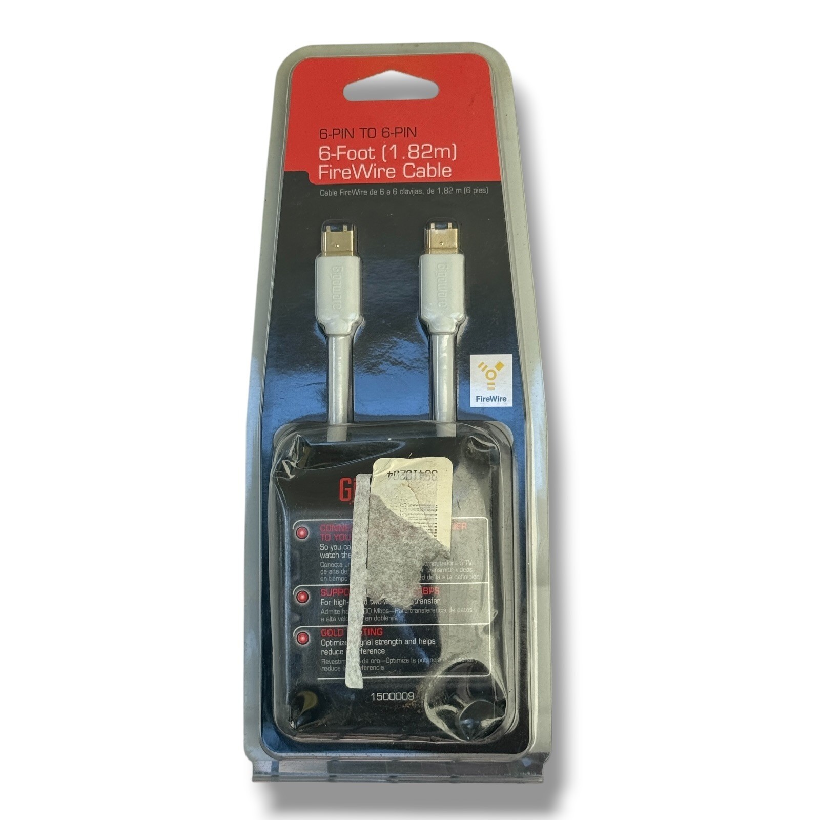 Gigaware 6-Pin to 6-Pin FireWire Cable 6-Foot 1.82m IEEE 1394 400Mbps 1500009