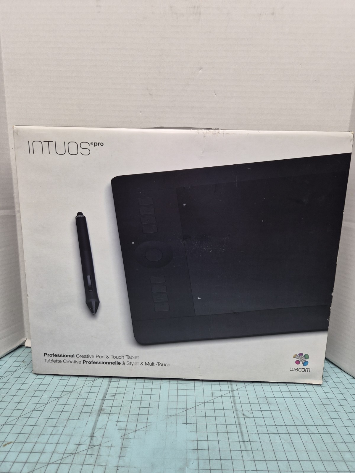 Wacom PTH651 Intuos Pro Medium Pen and Touch Tablet Black Cord Pen Tested Works
