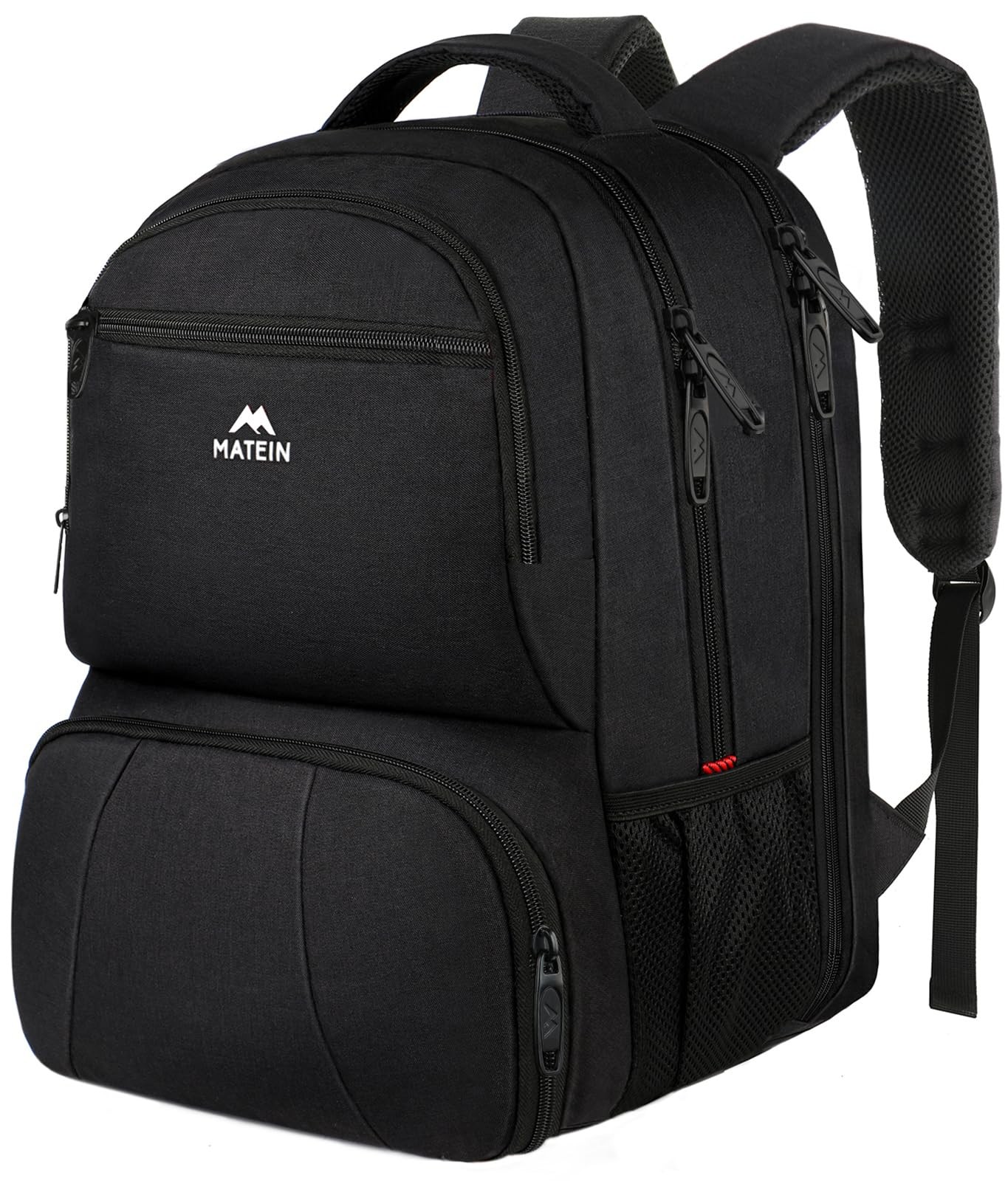 MATEIN 18 Inch Large Laptop backpack, Insulated Lunch Backpack 18 Inch, Black