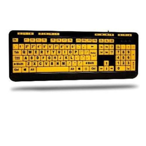 Adesso AKB132UY_2_1 Multimedia Keyboard USB Fluorescent Yellow