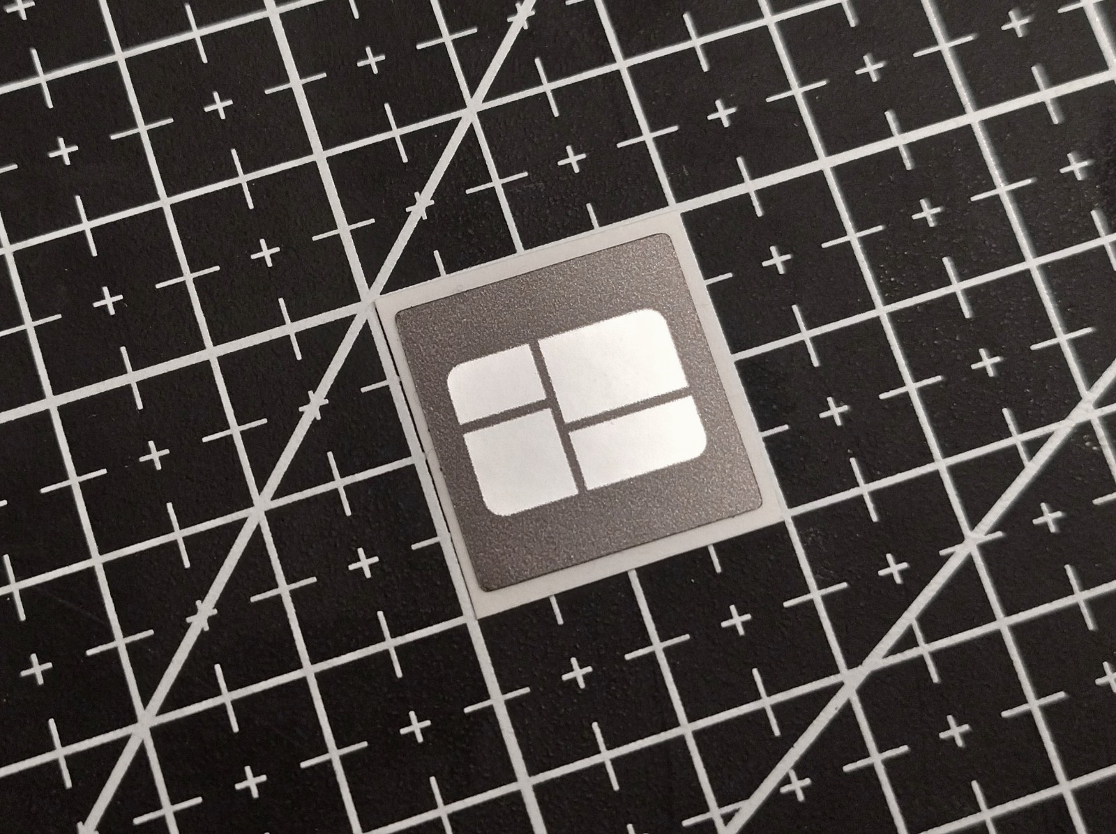 5 x Black & Silver Windows 1.0 Stickers For The Computer Case