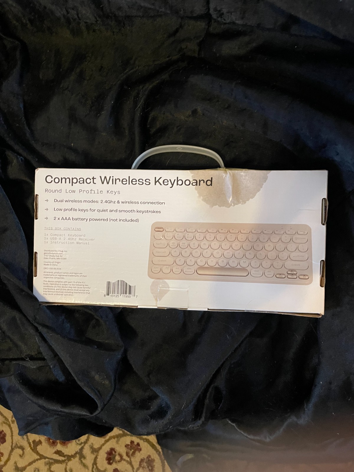 NORTH Compact Wireless Keyboard 2.4GHz Round Low Profile Keys New Beige