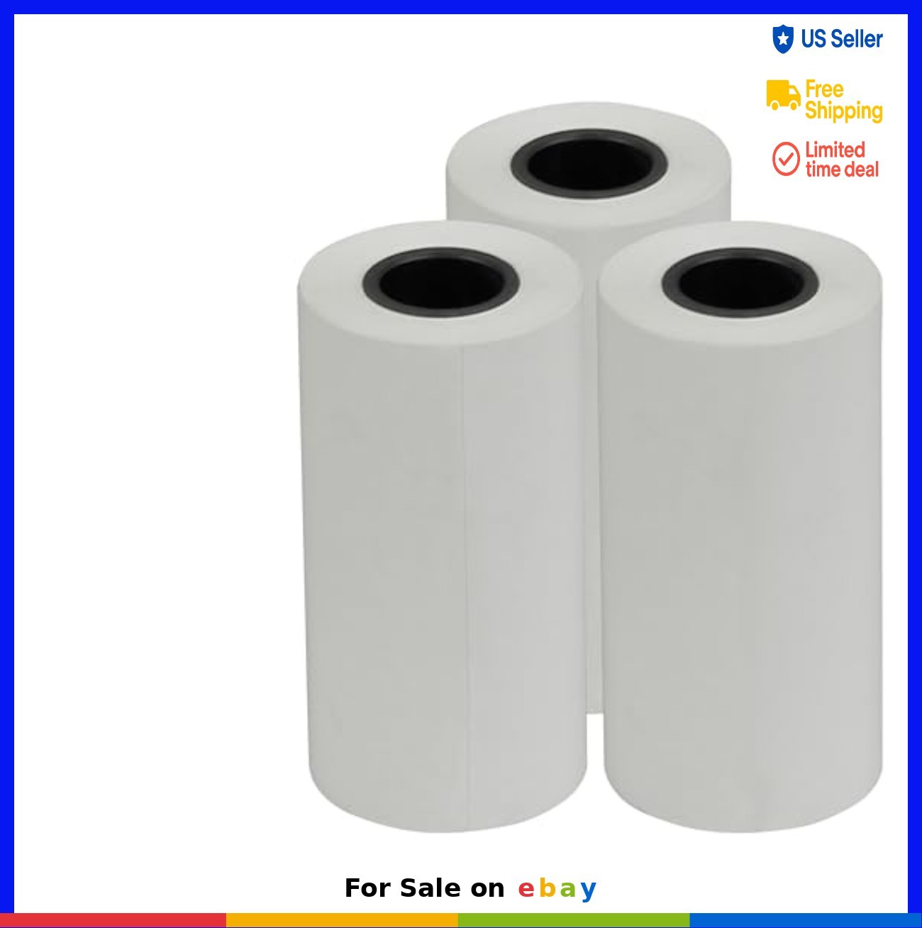 Printer Paper Roll 3 Pack White Glossy for 34788NI and 34788NI-H A/C Machines