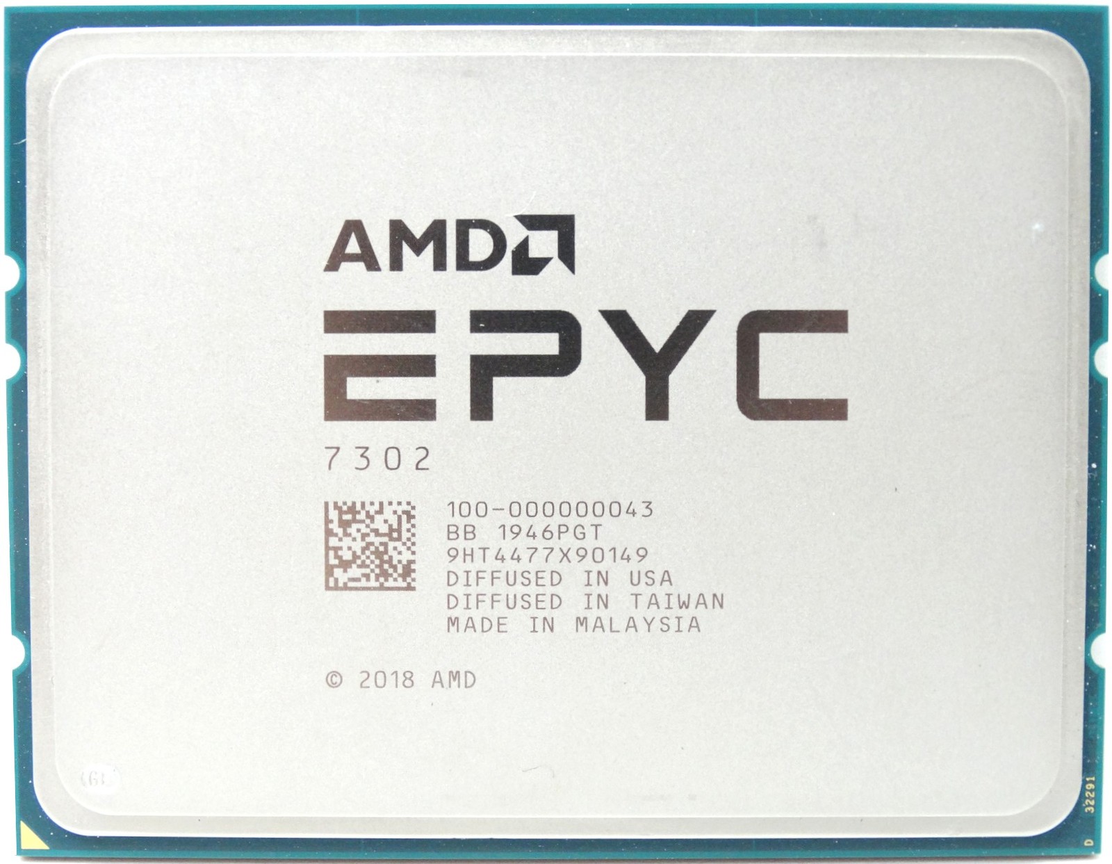 (Dell Locked) AMD EPYC 7302 3GHz 16 Core 128MB 155W SP3 155W CPU 100-000000043