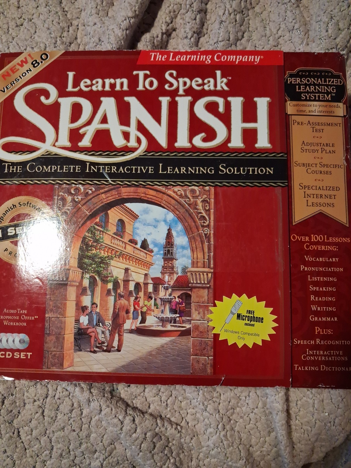 THE LEARNING COMPANY Learn to Speak Spanish Vers 8 COMPLETE INTERACTIVE SOLUTION