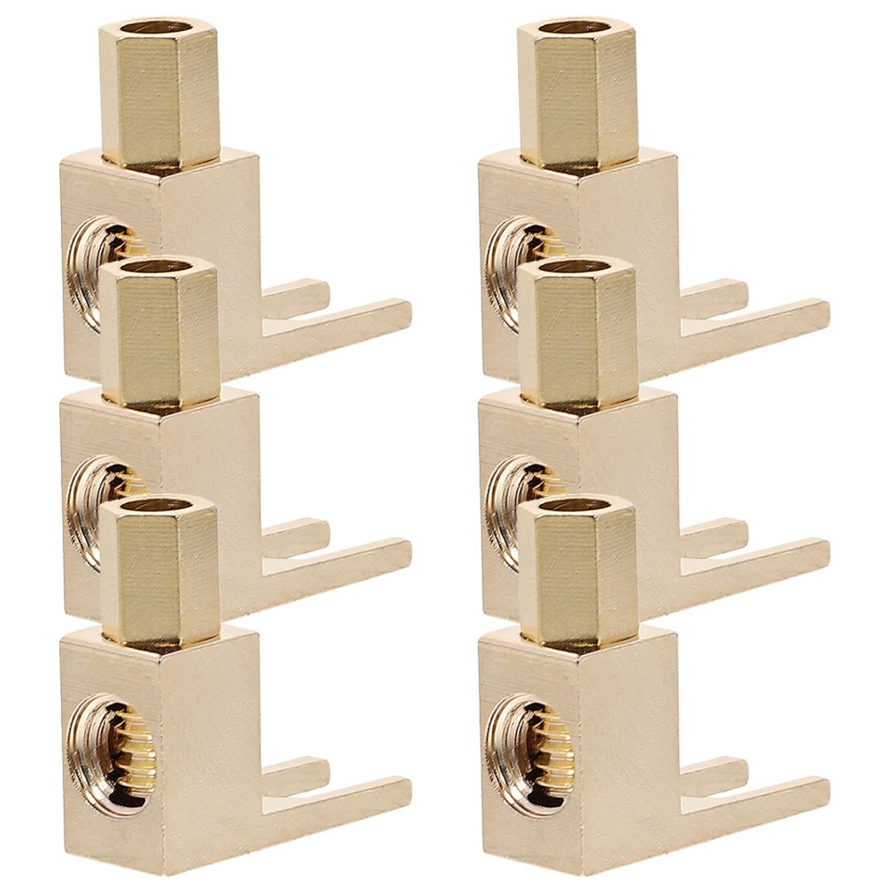 30 PCS 90 Degree Y Spade Fork Banana Female Adapter, Copper Plated Audio