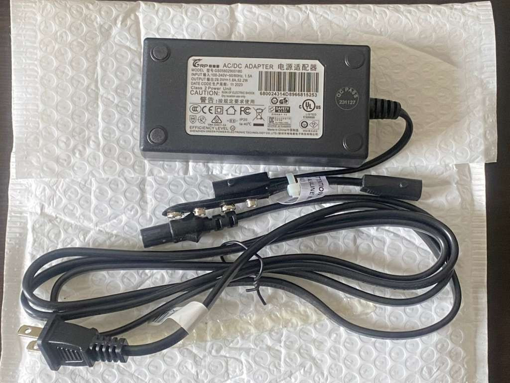 New 2PC GRP AC/DC Adapter GS05802900180 29V  Power Supply Black, 2-Pin Connector
