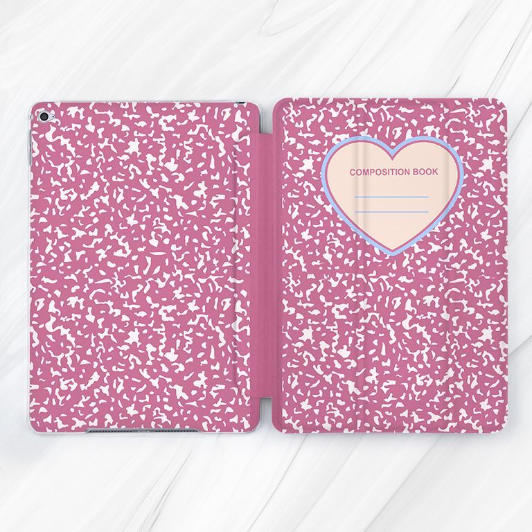 Pink Custom Composition Book Case For iPad 10.9 10.2 Air 11 13 Pro 9.7 11 Mini