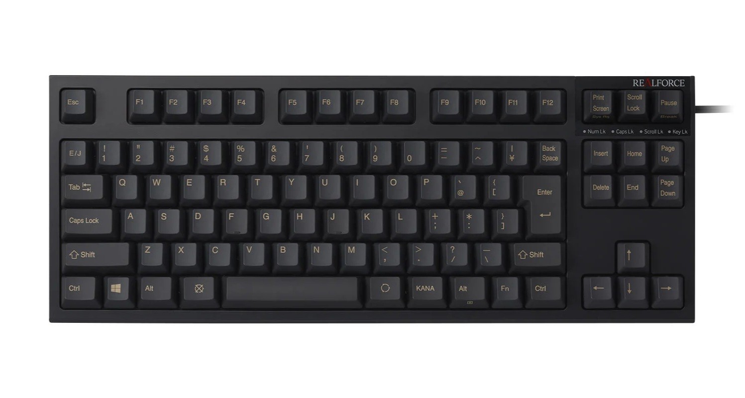Topre Realforce R2TL-JP4-BK Lasered PBT Keycaps **For Parts**
