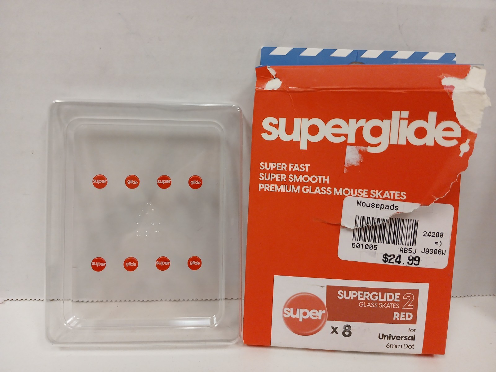 Pulsar Superglide Glass Skates 2, Red 6mm Dot