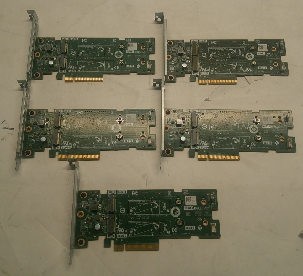 Lot of 5 DELL EMC 2x M.2 SSD PCIe Storage Adapter Card 7HYY4