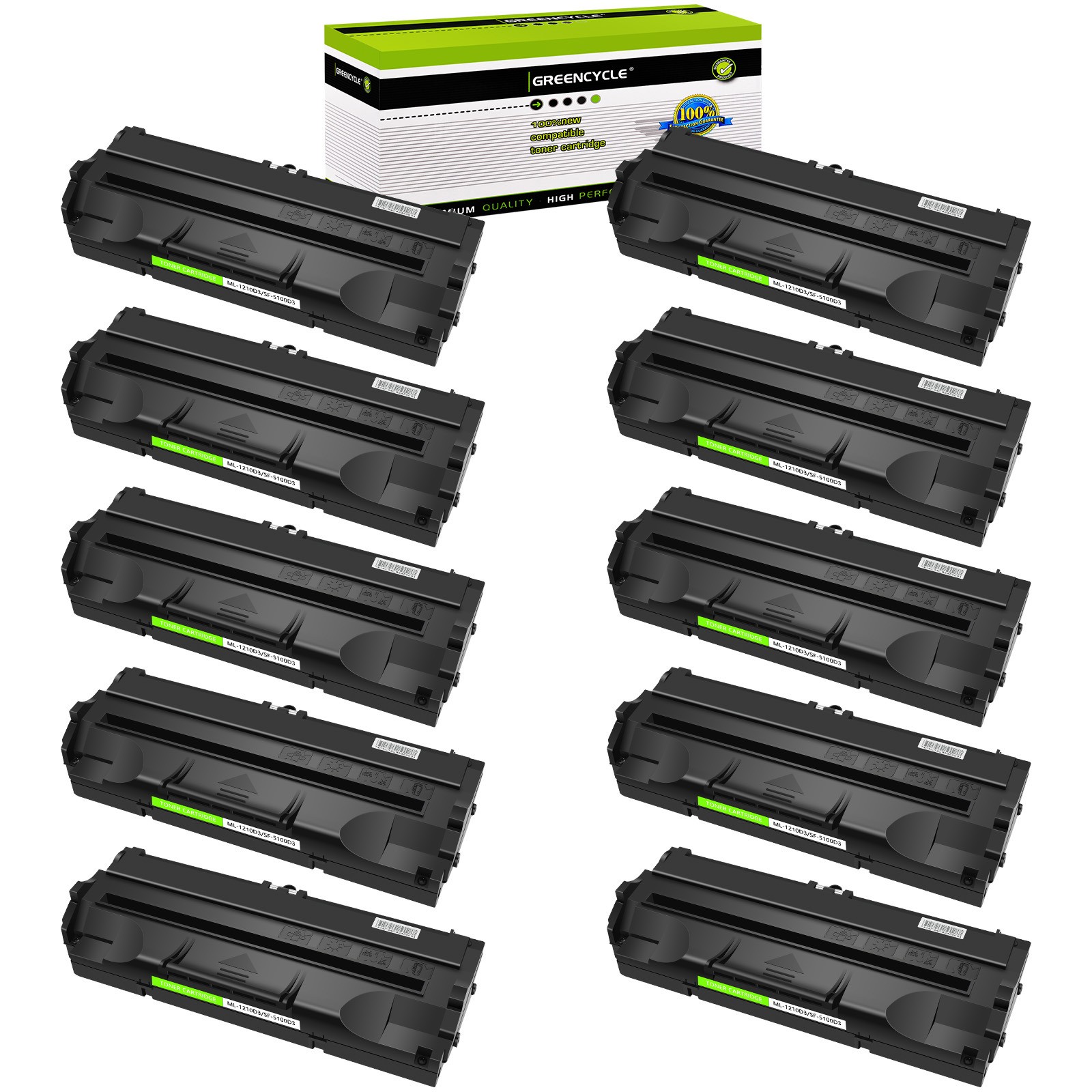 10 Pack Laster Toner fit for Samsung  ML-1020M ML-1200 ML-1220M ML-4500D3 SF-550