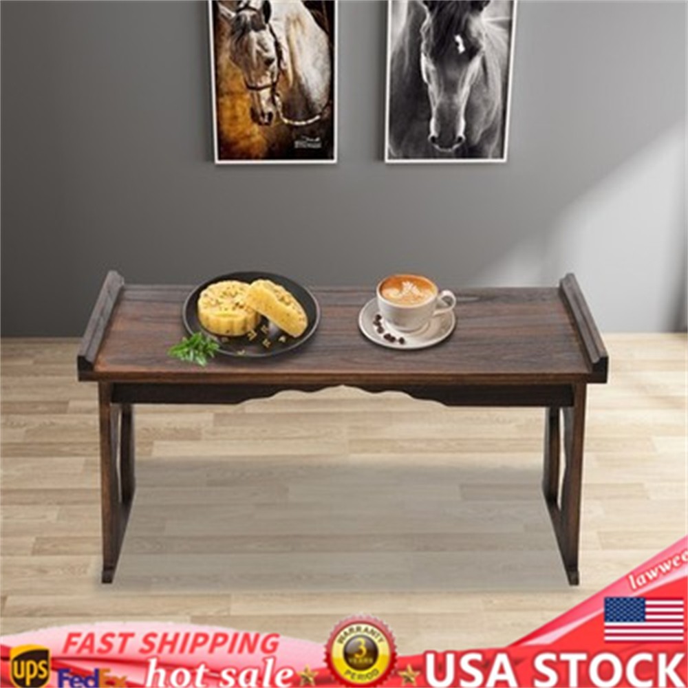 Antique Foldable Bed Laptop Desk Portable Sofa Side End Table Coffee Tea Table