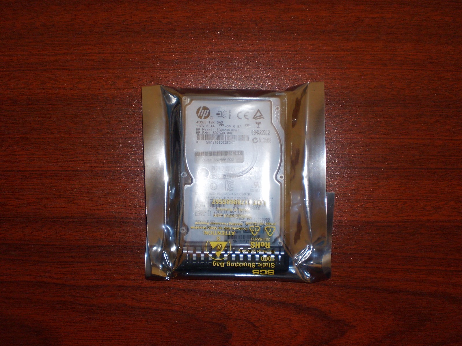 652572-B21,653956-001 HP 450GB 6G SAS 10K SFF SC ENT HARD DRIVE