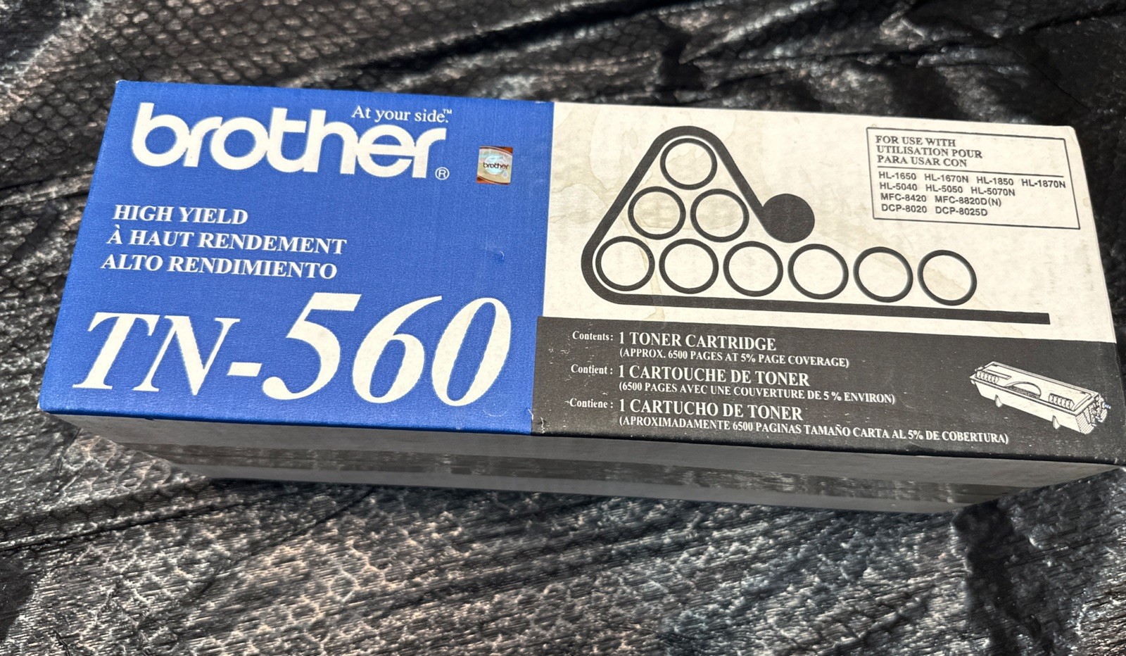 Brother TN-560 Black Toner Cartridge Genuine Original 