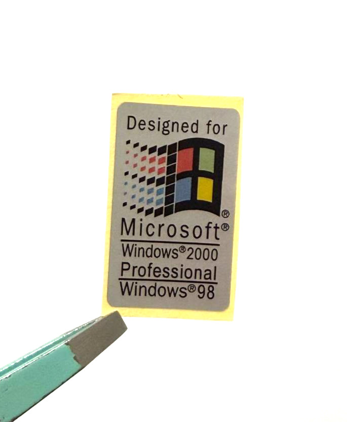 2Pcs Designed for MS Windows 2000/98  Sticker Decal 18mm x 30mm B