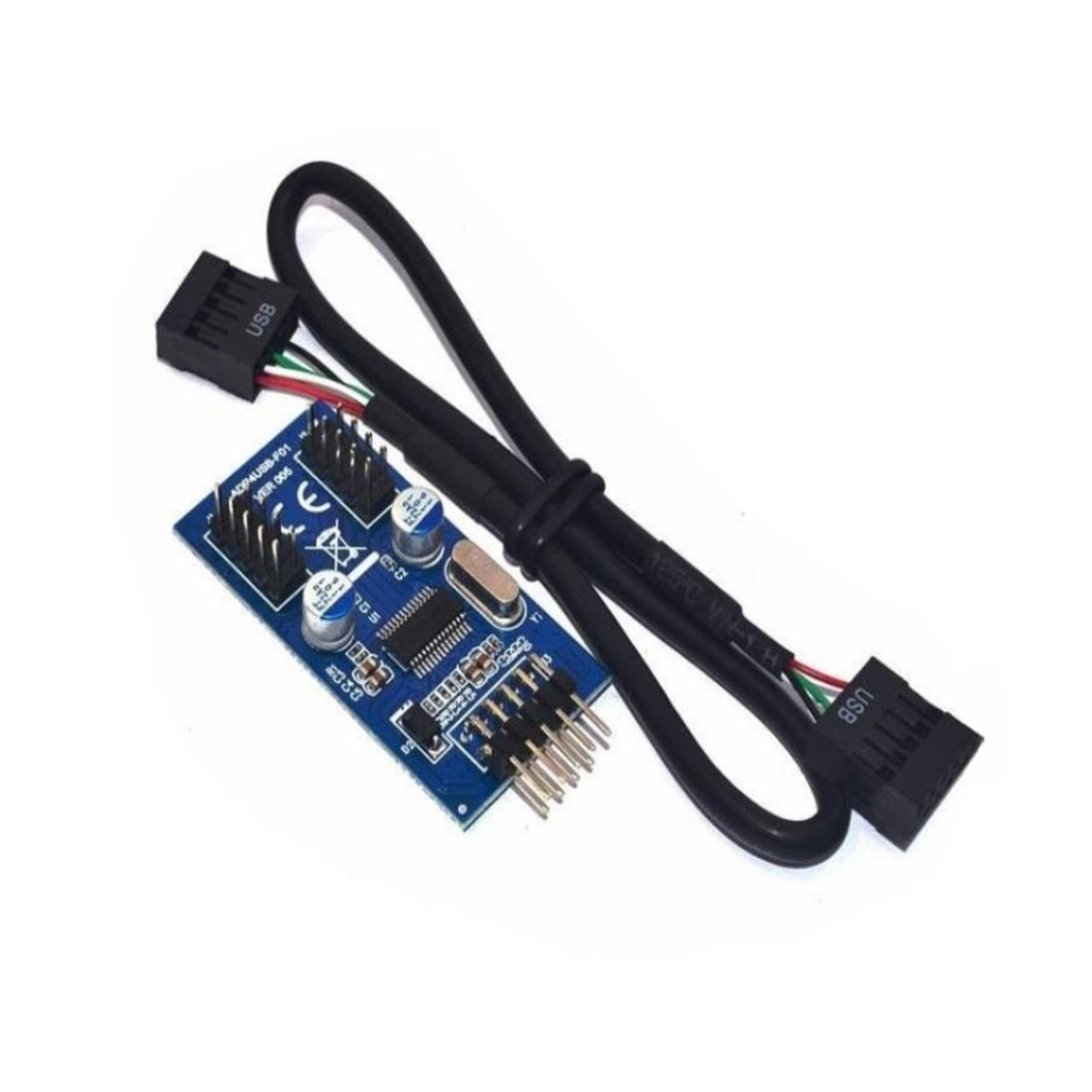 PC Cases Internal 9 Pin Usb 2.0 To Dual 9 Pin Pcb Double Chipset Enhanced Cable