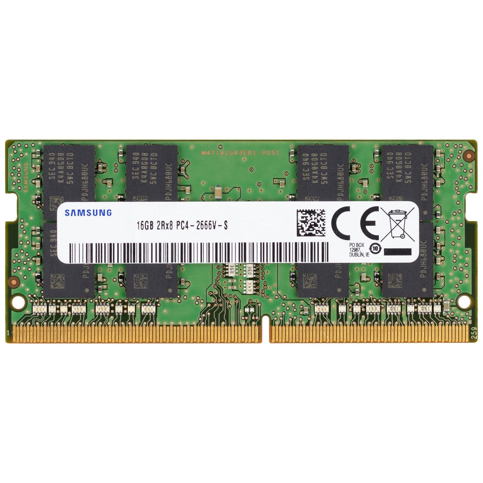 Samsung 16GB DDR4 2666MHz PC4-21300 (PC4-2666V) CL19 | 2Rx8, 1 Module