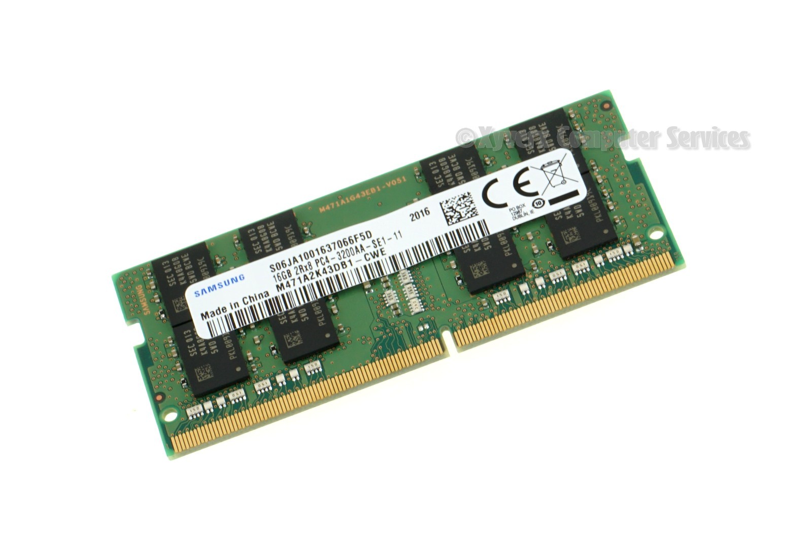M471A2K43DB1-CWE OEM SAMSUNG LAPTOP MEMORY 16GB 2Rx8 PC4-3200AA-SE1-11 (CA610)