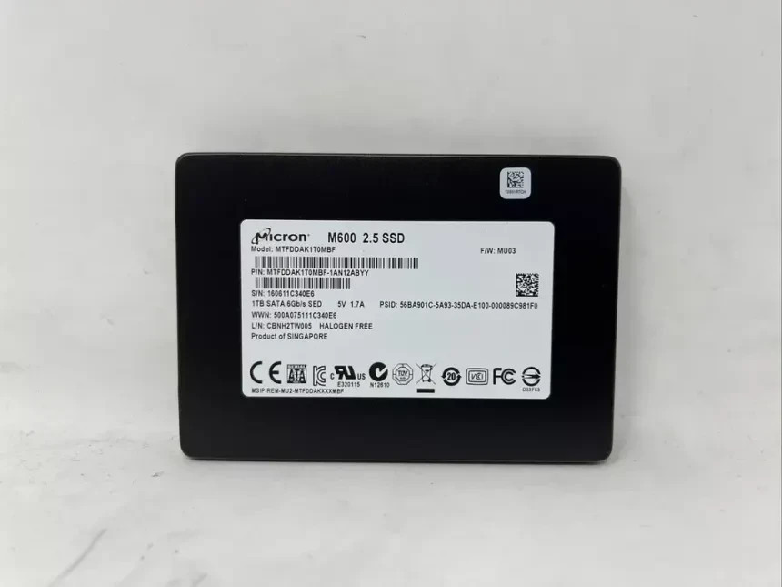 Micron M600 1TB MTFDDAK1T0MBF-1AN12ABYY 2.5” SSD SATA III Tested Wiped Working