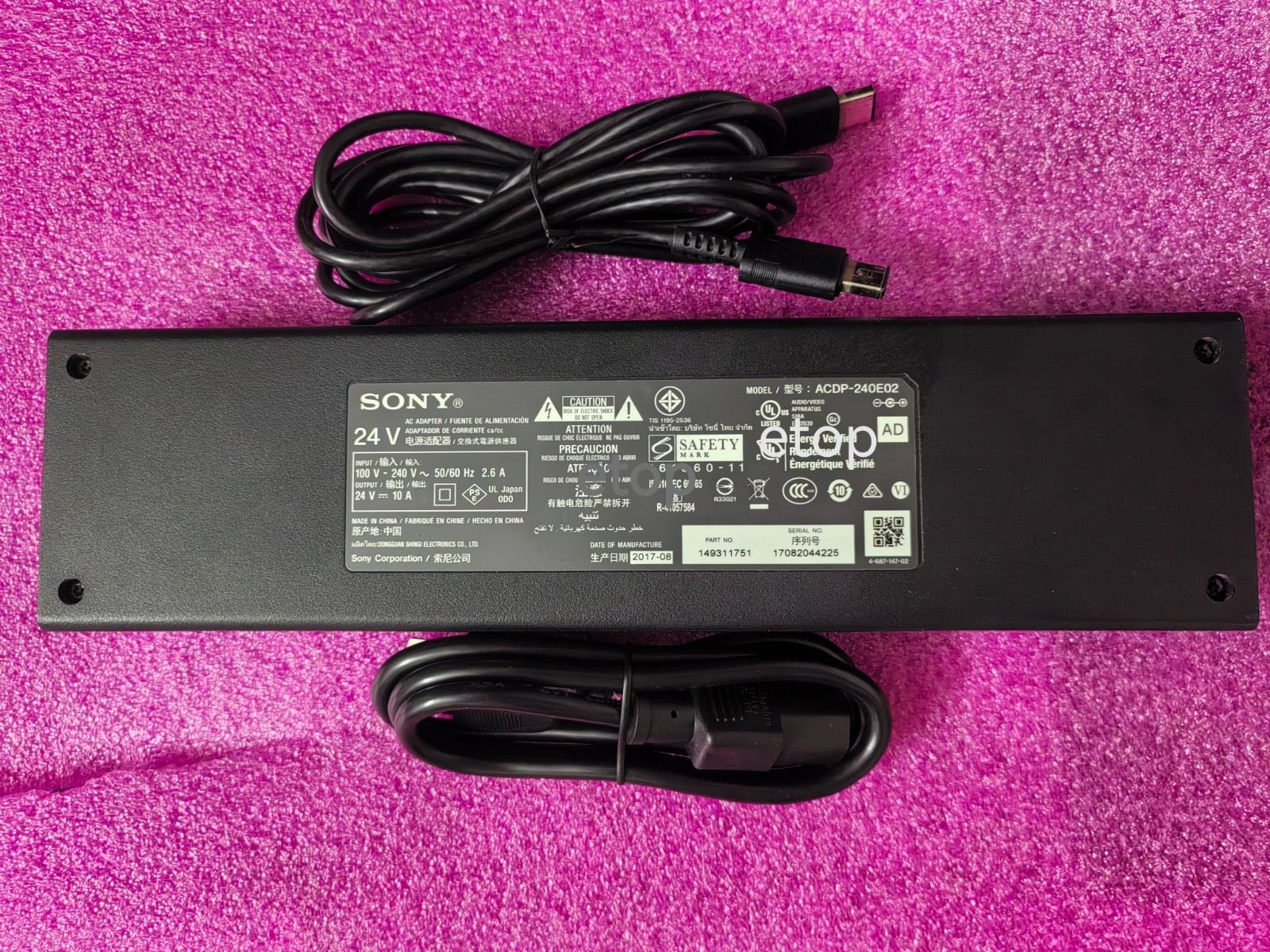 100%Genuine 24V 10A 240W ACDP-240E02 For Sony XBR-65X930D LCD TV Slim AC Adapter