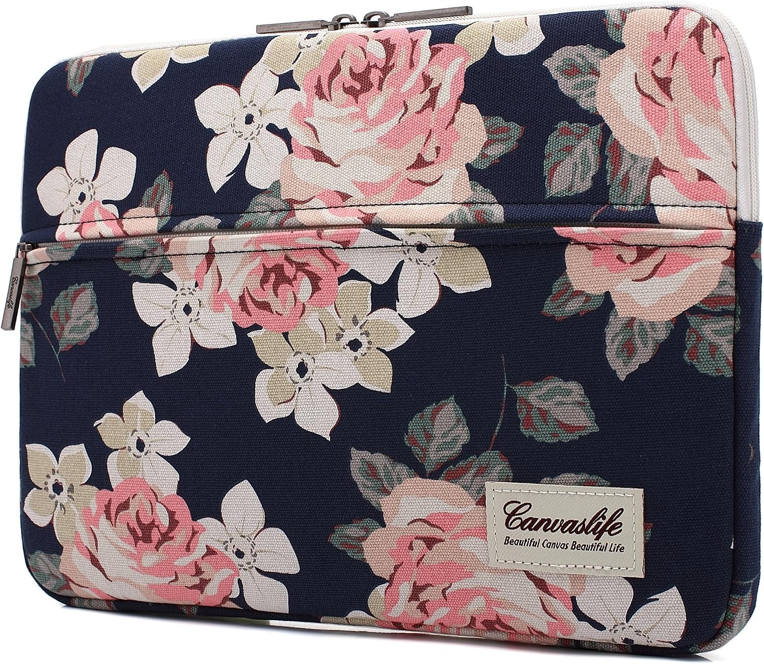 White Rose Patten 14 inch 14.0 inch Laptop Sleeve Laptop case Bag