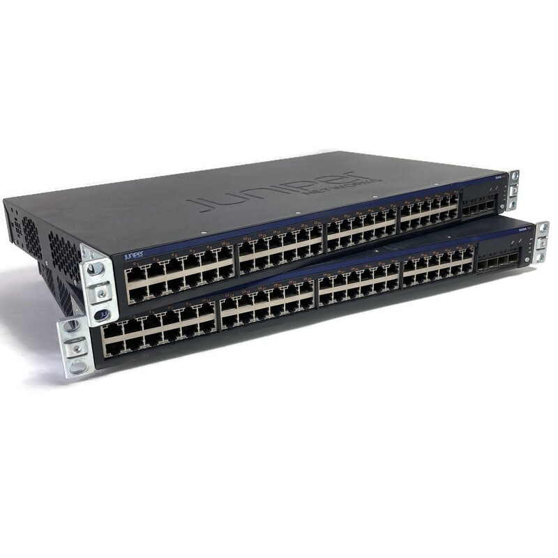 Lot of 2 Juniper EX2200-48P-4G 48-Port SFP Gigabit Ethernet Network Switch
