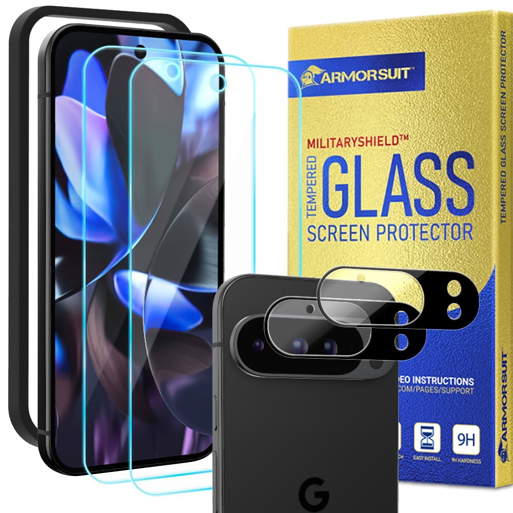 [2+2Pk] ArmorSuit Google Pixel 9 Pro XL Tempered Glass Screen + Camera protector