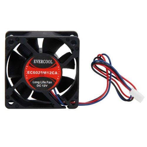 Evercool 60mm x 25mm 12V EC6025M12CA Computer Case Ball Bearing Fan 3-Pin