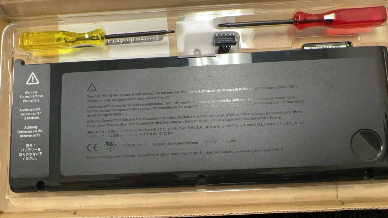 Genuine OEM A1382 Battery for Apple MacBook Pro Unibody 15" A1286 2011 2012 New