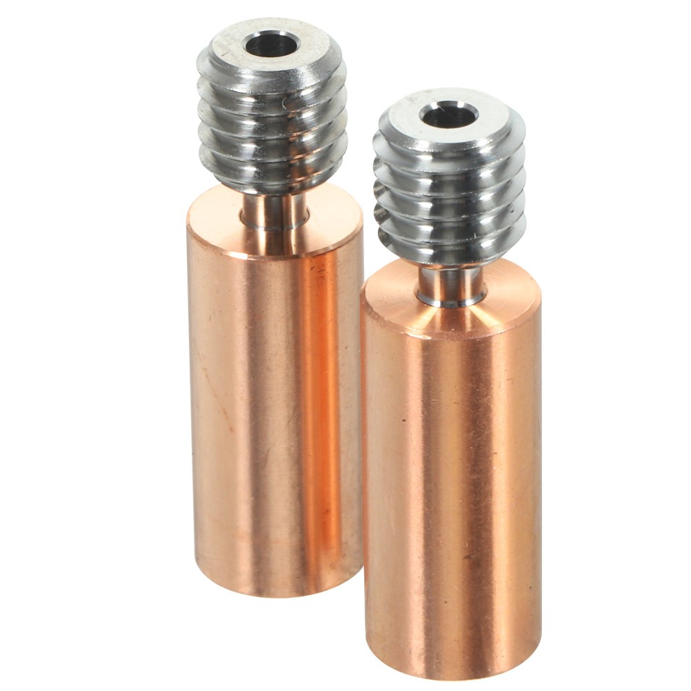 2Pcs Bi-Metal Heatbreak for 3D Printer Golden Durable Heat Break Throat Tube