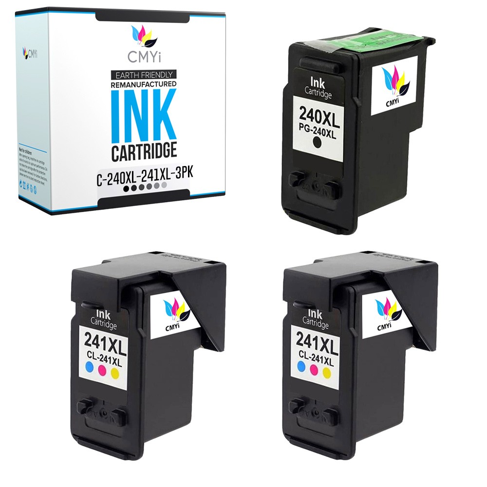 3X CMYi Compatible 240XL 241XL Ink Cartridges for Canon PIXMA MX522 MX532 TS5120