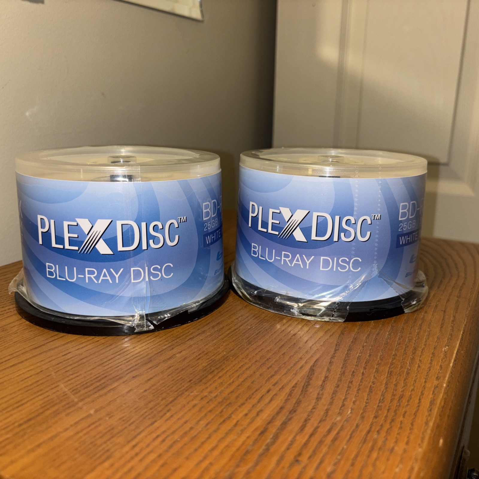 100 PlexDisc 6X 25GB Blank BD-R BDR Blu-Ray Discs INKJET PRINTABLE LABELS