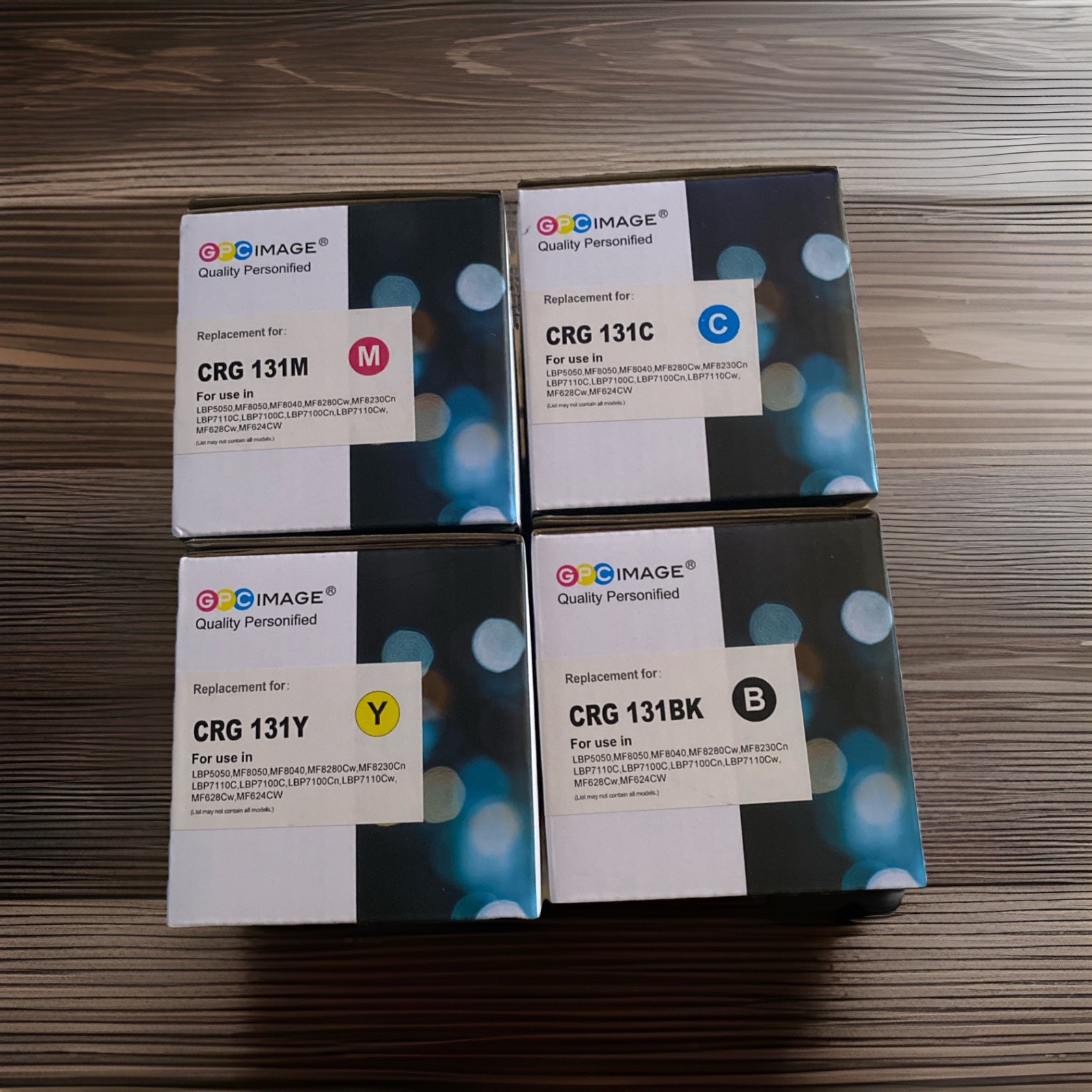 Lot of 4 CA-CRG 131M ,131C, 131BK ,131Y,cyan black yellow magenta. NEW