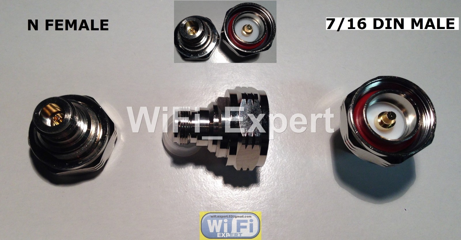 1 x L29 7/16 DIN Male jack to N Female plug RF coaxial adapter connector USA