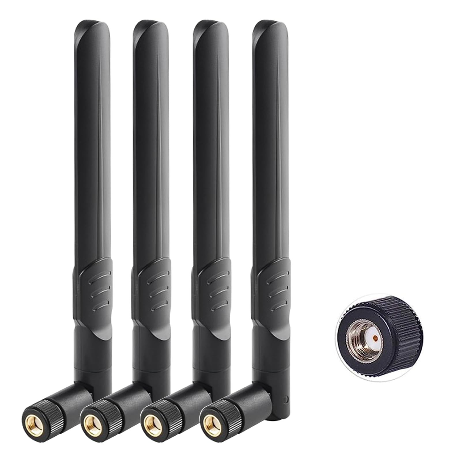 4PCS Dual Band WiFi 2.4GHz 5.8GHz 6dBi RP-SMA Antenna 15cm 6inch Universal An...