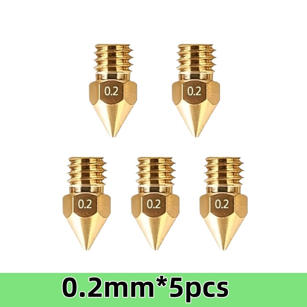 Creality 5PCS MK8 Nozzles kit,Ender 3/3 S1 Hotend Nozzles,CR 10 Extruder Nozzles