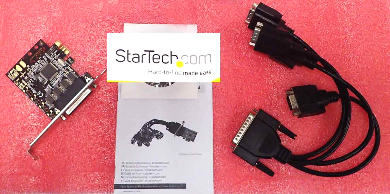 STARTECH PEX4S553B 4 PORT PCI EXPRESS RS232 SERIAL CARD w/BREAKOUT CABLE  NEW
