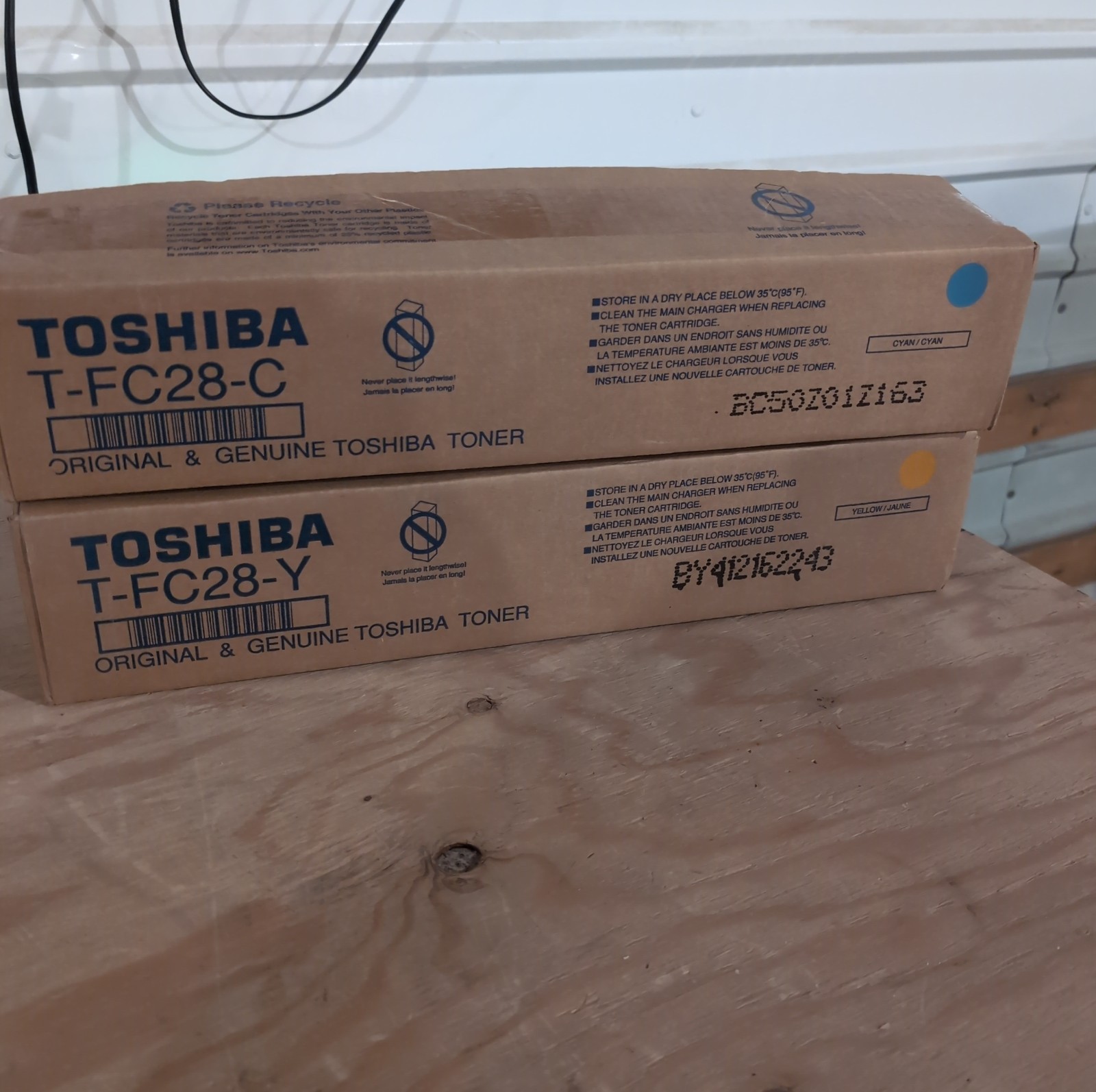 Toshiba T-FC28-C T-FC28-y  Yellow and Cyan Toner Cartridge