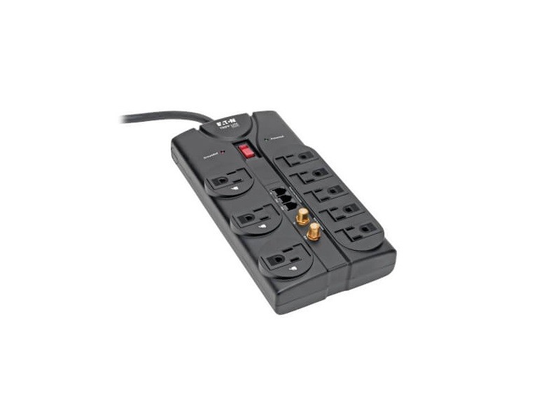 Eaton-New-TLP808TELTV _ EATON PROTECT IT 8-OUTLET SURGE PROTECTOR (2 